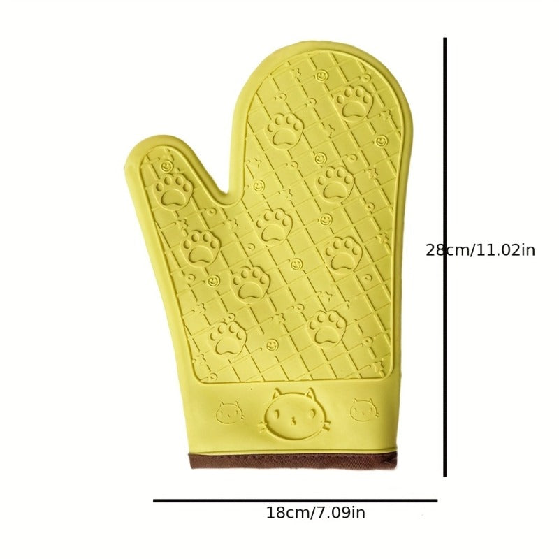 This 2pcs Set Is Specially Designed for Baking! These Silicone Gloves Are Heat-Resistant, Anti-Scald, And Non-Slip, Providing You with a Strong Sense of Safety. The Thick Material Is Durable And Machine Washable, Making Kitchen Tasks More Relaxed An