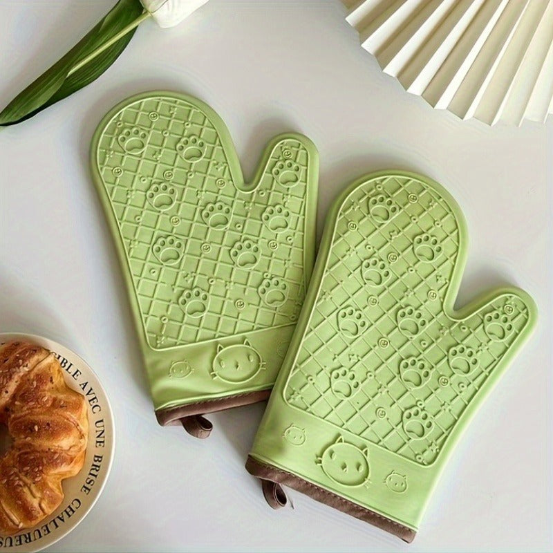 2-Pack Heavy-Duty Heat-Resistant Non-Slip Oven Gloves - Thick High-Temp Resistant (Up to 446°F\u002F230°C), Dishwasher Safe, with Honeycomb Grip & Hanging Loop - for Baking, Cooking, Dishwashing, Oven, Stovetop, BBQ - Kitchen Gloves for Home & - Ideal Gi