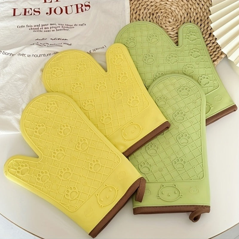 2-Pack Heavy-Duty Heat-Resistant Non-Slip Oven Gloves - Thick High-Temp Resistant (Up to 446°F\u002F230°C), Dishwasher Safe, with Honeycomb Grip & Hanging Loop - for Baking, Cooking, Dishwashing, Oven, Stovetop, BBQ - Kitchen Gloves for Home & - Ideal Gi